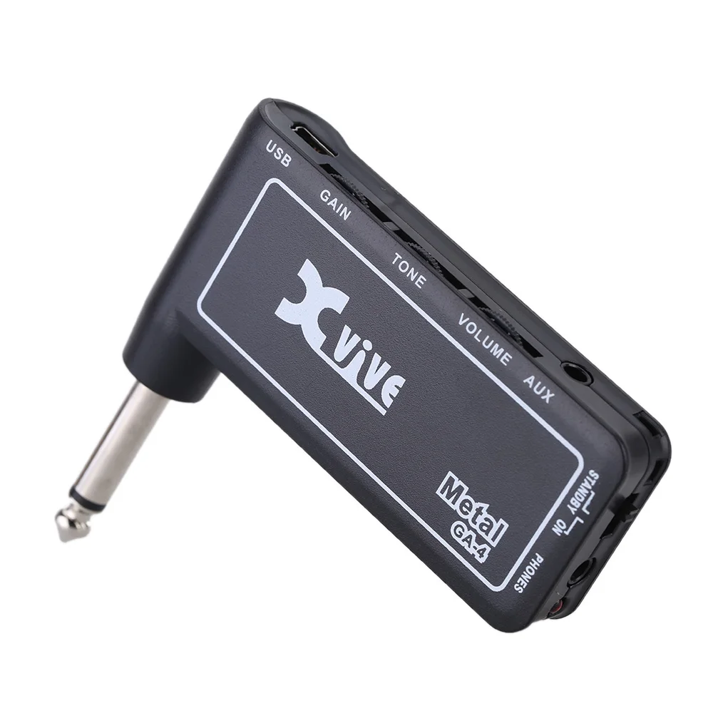 Xvive GA4 Metal Mini Portable Rechargeable Electric Guitar Plug
