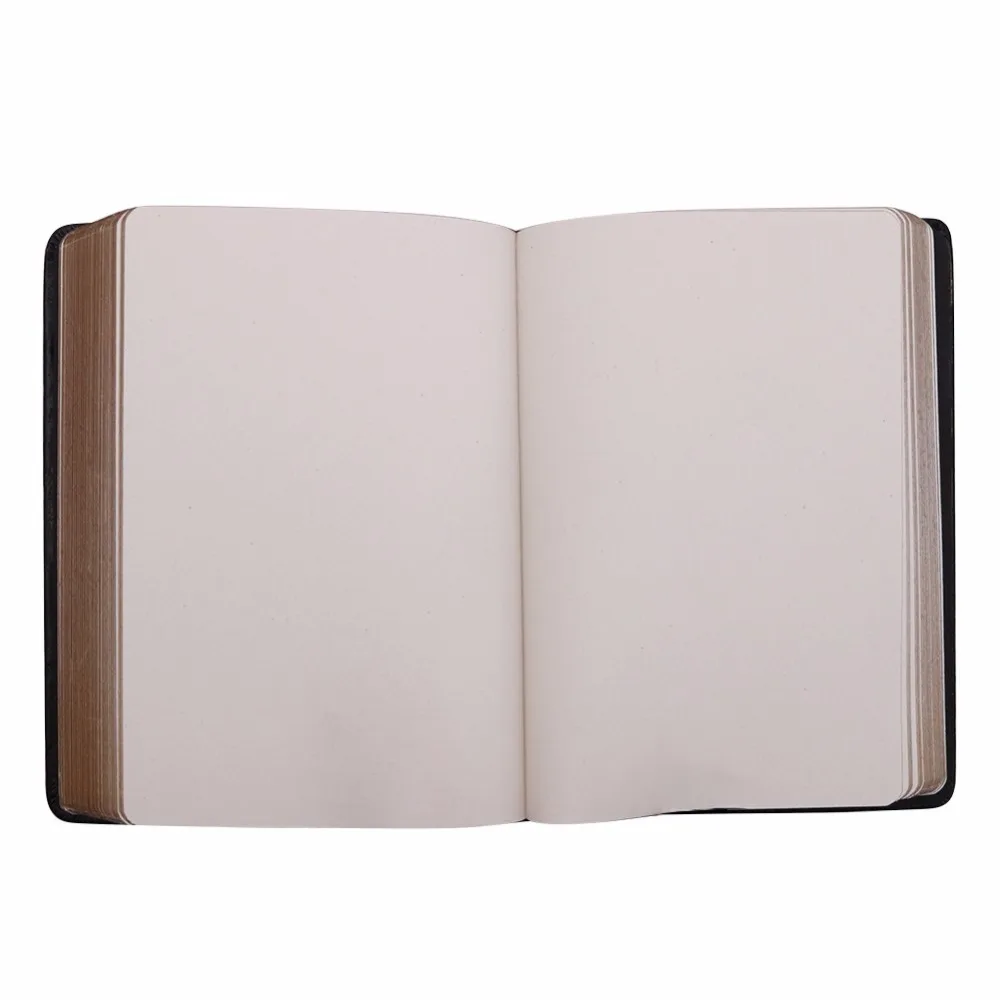 Классическая винтажная записная книжка Журнал Дневник Sketchbook толстый пустой
