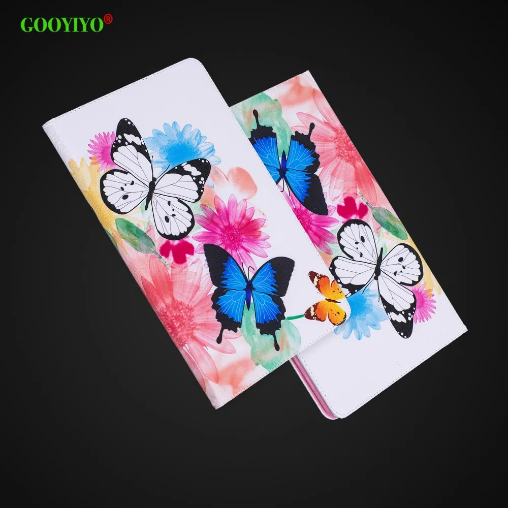 

GOOYIYO - New Pattern Case For Apple iPad Air iPad 5 Tablet PU Leather Cover Book Stand Shell With Wallet Card Holder Bag