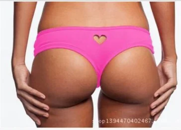 Сексуальные женские открытые цельные стринги с вырезом в виде сердца и Т-образной спинкой, цельный бикини, пляжная одежда, купальный Купальник, горячая новинка, пляжный Шарм - Цвет: Розовый