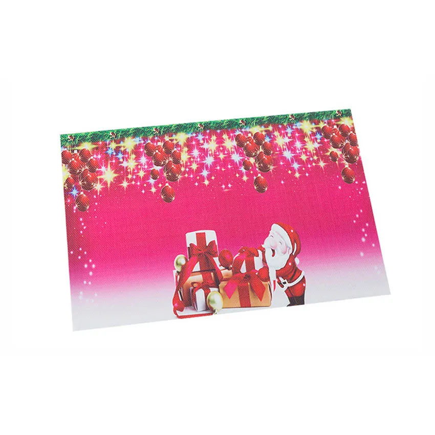 عيد الميلاد الجدول الحصير PVC الوقايات اللوحة المفارش للمطبخ تحديد الموقع ل الجدول طاولة طعام عدم الانزلاق PVC القهوة الجدول سادة