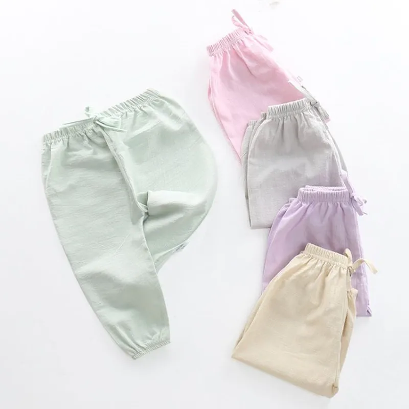 

Summer Baby Harem Pants Fashion Pant Cartoon Solid Kid Wear Pajamas Baby Trousers 1-6 Years