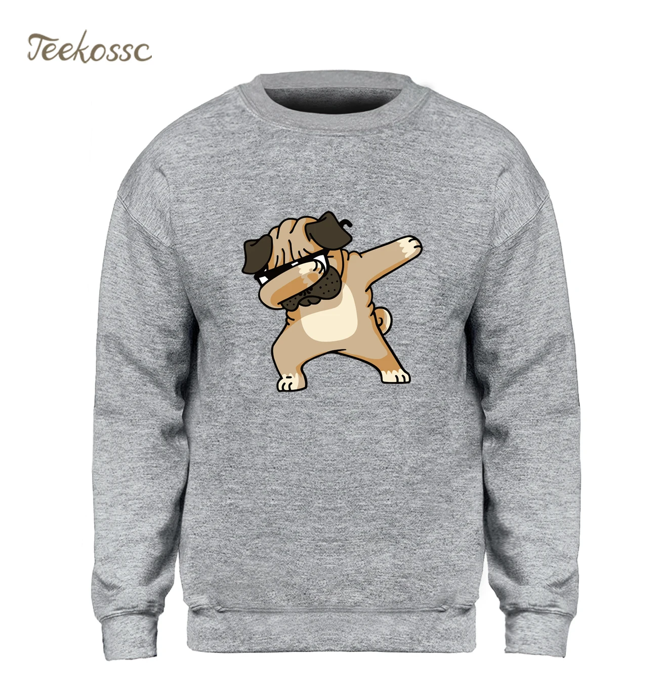 Dabbing Pug Sweatshirt Men Print Funny Hoodie Kpop Hip Hop Crewneck Sweatshirts Winter Autumn Graphics Design Brand Clothing