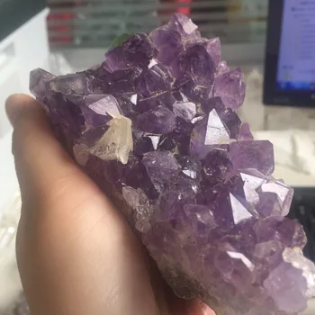 

442g Natural Purply Amethyst Geode Specimen Crystals Products Wholesale Amethyst Geode Specimen Part Healing Stone