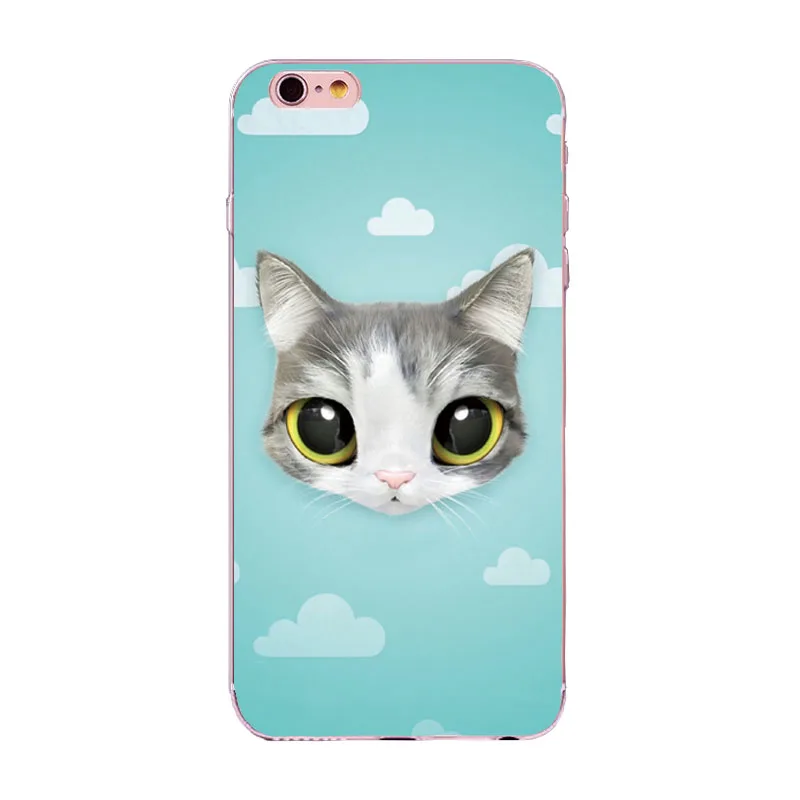 Чехол с милым котом для Apple iPhone 6, 6s, 7 Plus, 6s Plus, 6 Plus, 4, 4S, 5, 5S, SE, прозрачный мягкий силиконовый чехол для мобильного телефона, чехол s - Цвет: 100