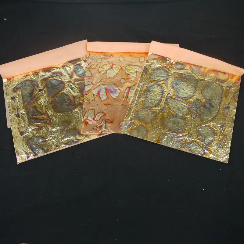 DIY 3 буклеты для синий/зеленый/красный пестрая Золотая фольга лист для золочения украшения в хорошем качестве