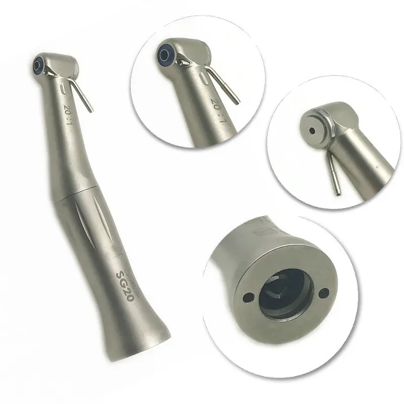

Dental Low Speed Handpiece 20:1 Reduction Implant Surgery Contra Angle Handpiece