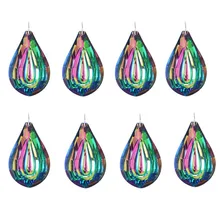 H& D 76 мм Красочные Хрустальные барокко кленовые листья Висячие Люстры призмы капли подвески лампы diy части, упаковка из 10