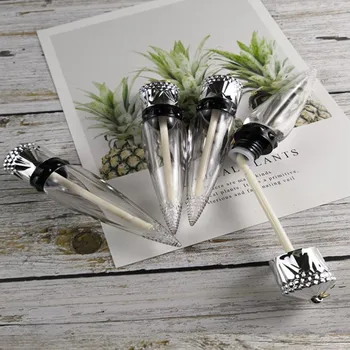 

New Clear Lip gloss tubes Silver Cap Empty Lipstick tube Radish shape Lip balm container cosmetic packing DIY