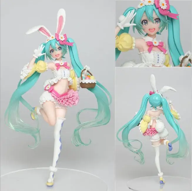 Экшн модель Fugure Hatsune аниме весенняя одежда кроличьи ушки Мику куклы для девочек