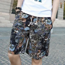 Летние мужские льняные быстросохнущие хлопковые и льняные пляжные шорты удобные кружевные повседневные шорты