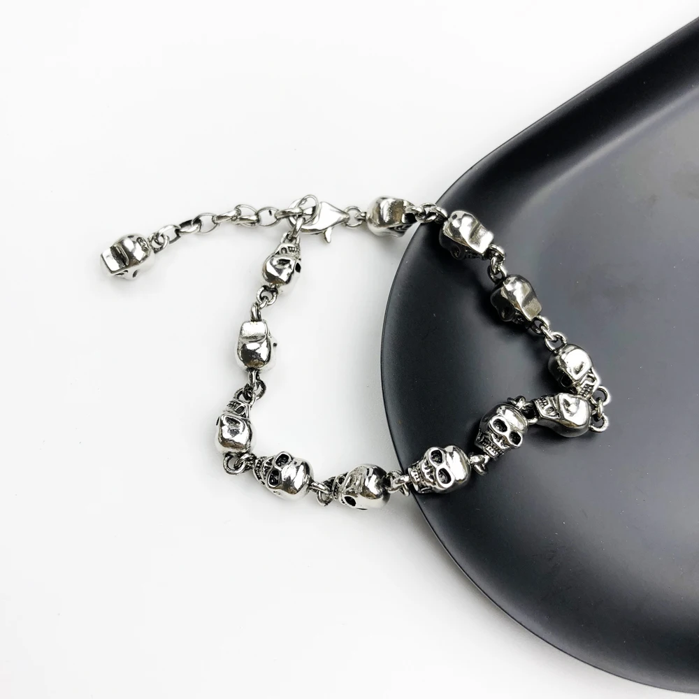 Серебряные браслеты с черепом, Томас 925 пробы серебряные модные ювелирные изделия панк подарок подходит Ts бусины для женщин и мужчин