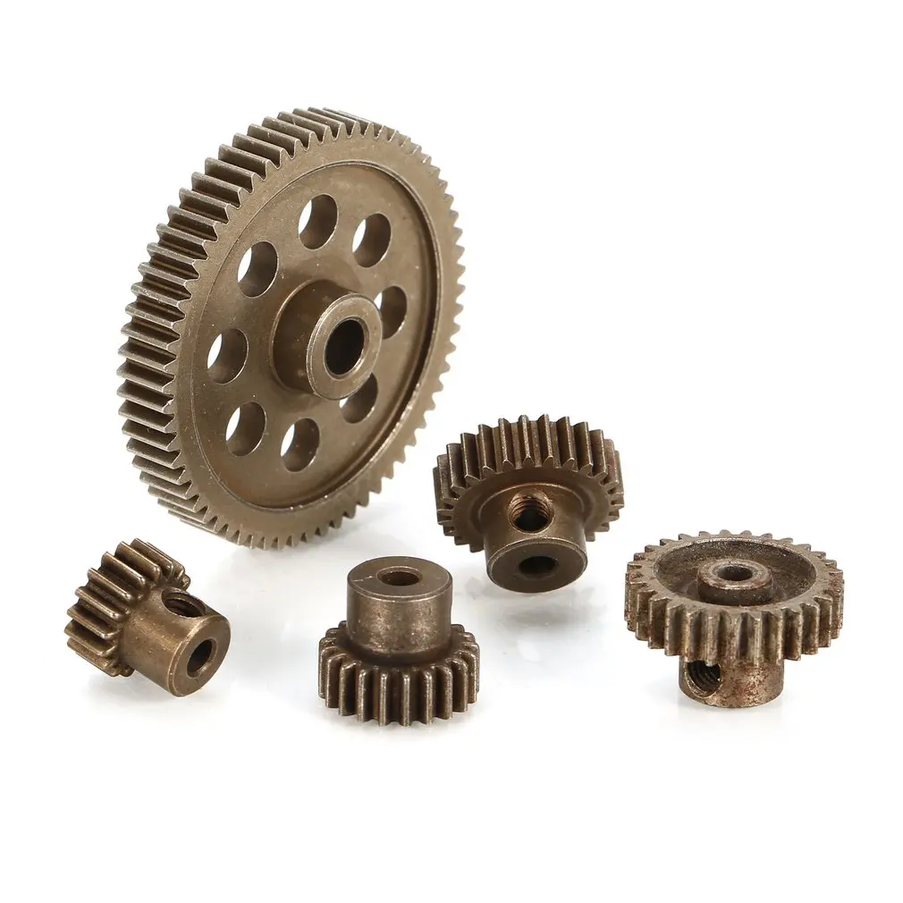 5pcs Metal Diff Differential Main Gear 5MM 64T Motor Pinion Gears 3.17MM 17T 21T 26T 29T for Hsp Redca Traxxas 11164 RC Car Toy | Игрушки и
