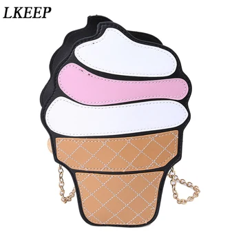 

Funny Ice Cream Cake Bag Small Crossbody Bags For Women Handbags Cute Purse Chain Messenger Bag Small Party Shoulder Bag