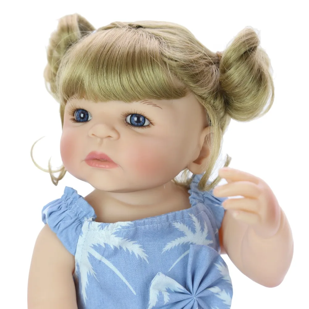 55 см полное Силиконовое виниловое тело Reborn Girl Реалистичная кукла-младенец новорожденная принцесса Малыш игрушка Bonecas водонепроницаемый