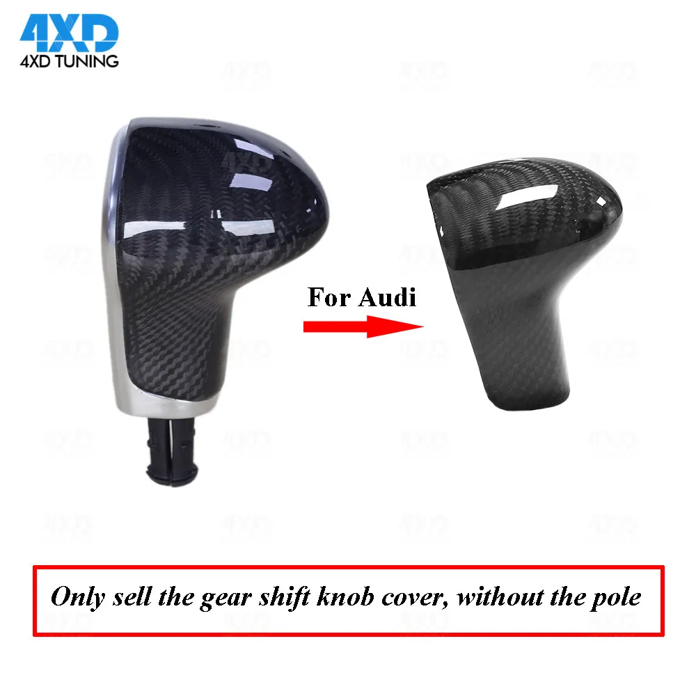 Carbon Fiber Gear Shift Knob Cover Sticker Head Trim for Audi A4 A5 A6 S6 A7 S7 Q5 Q7