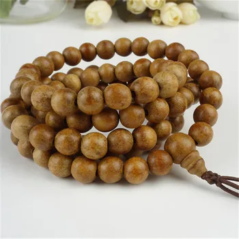 

Women Men Fashion Jewelry Stretch Bracelet Bless You 9mm 108 Beads Agarwood Aloeswood Budda Wood Prayer Round Bead Bracelet