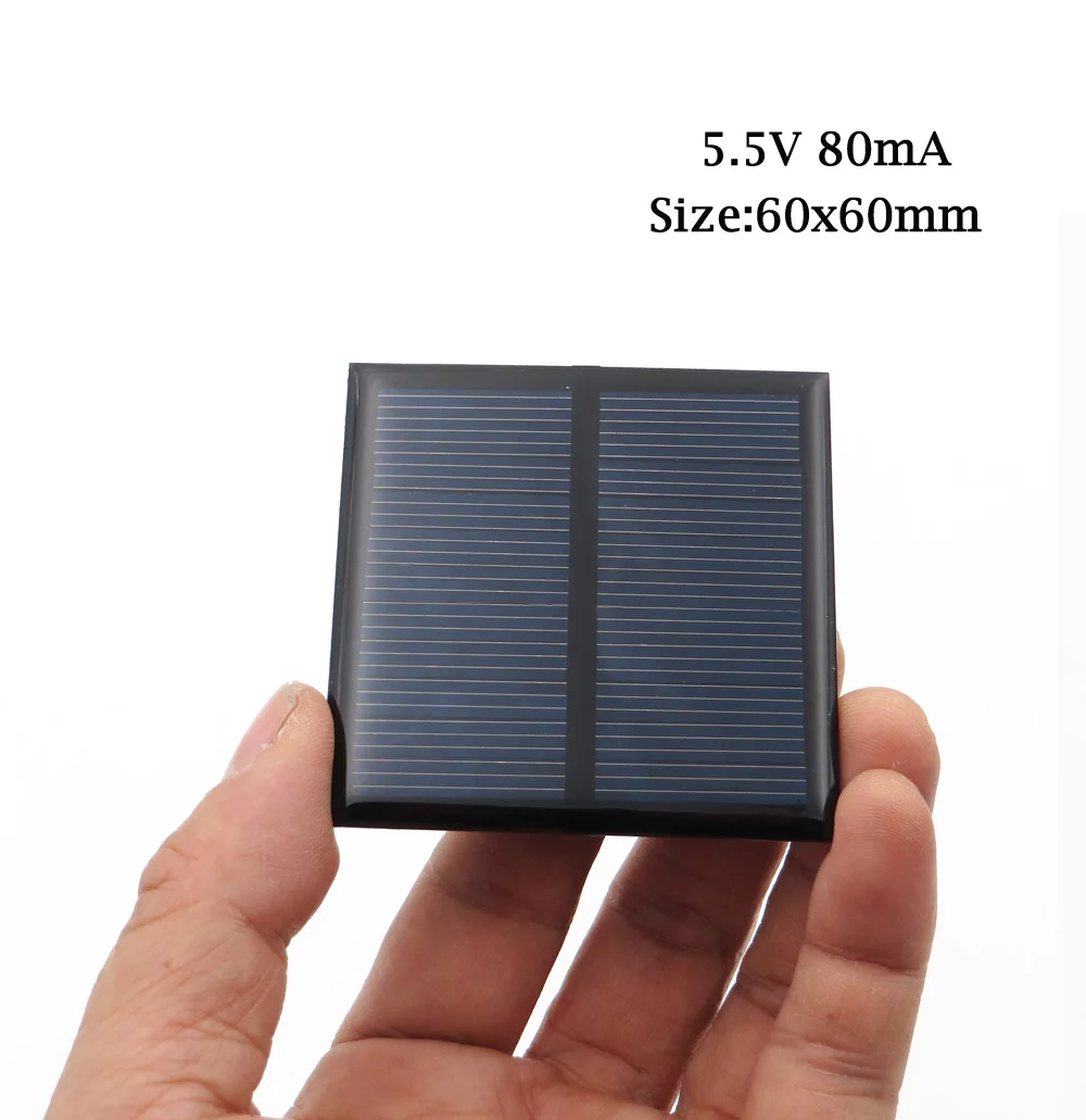 DIY для батареи 5V солнечная панель мини Солнечная система Телефон солнечная батарея 5,5 V зарядные устройства Портативные 70mA 80mA 100mA 110mA 160mA 180mA 291mA - Цвет: 80mA
