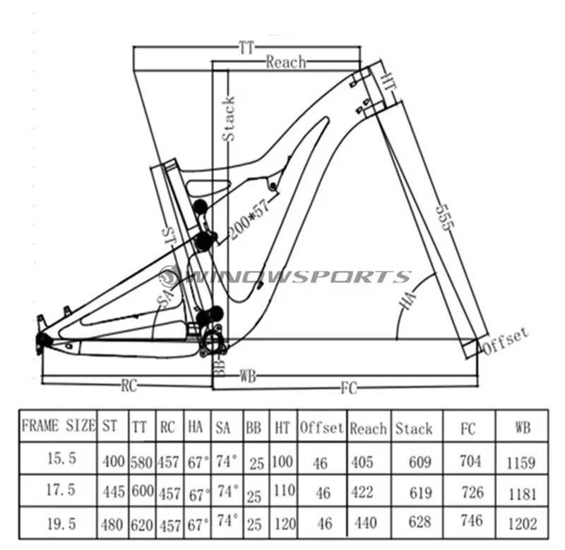 26 szie chart