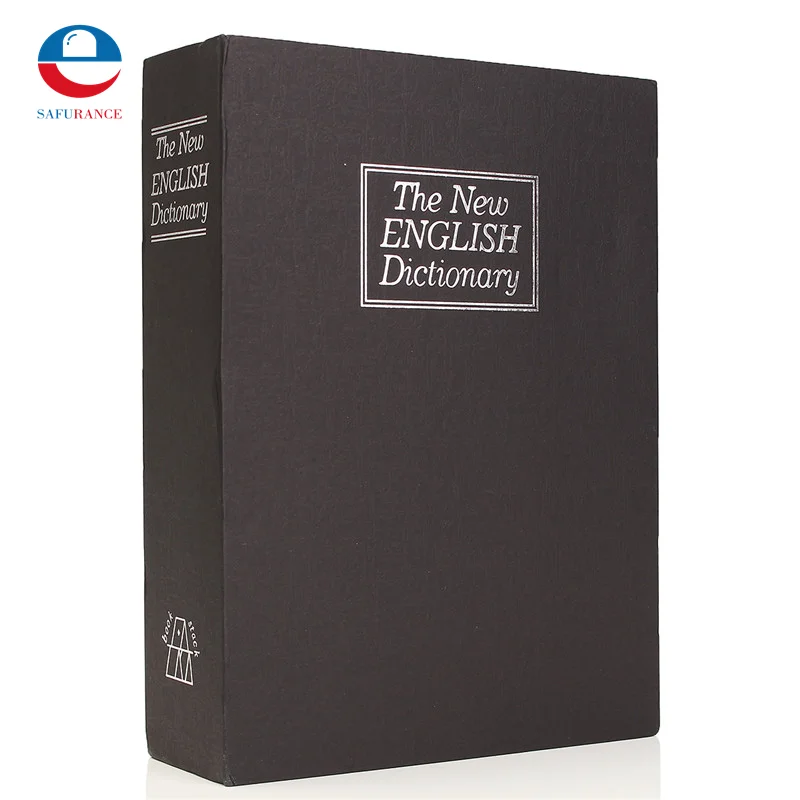 

NEW Metal + Paper Plate Dictionary Book Secret Hidden Security Safe Key Lock Cash Money Jewellery Locker Durable Quality