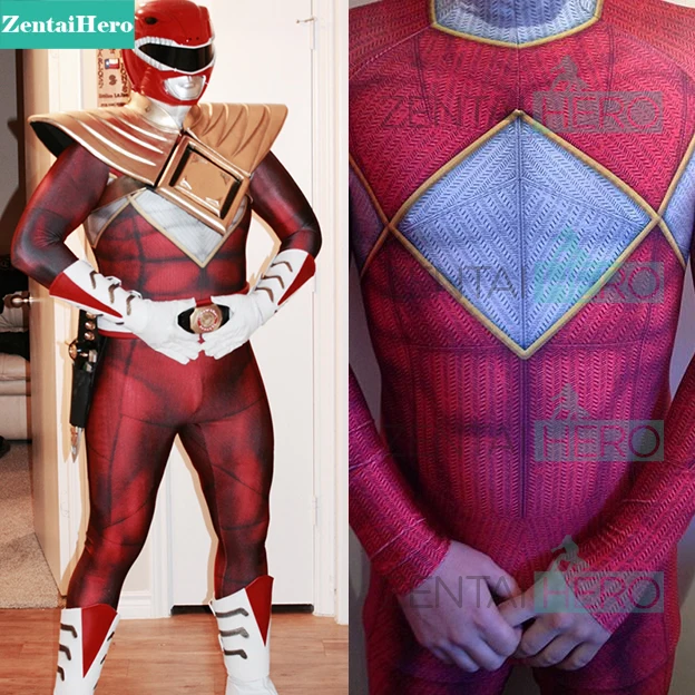 Высокое качество 3D Kyoryu Sentai Zyuranger Ranger косплей костюм