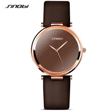 SINOBI Fashion Black Womens Wrist Watches Leather Watchband Luxury Brand Simple Ladies Geneva Quartz Clock Female Gifts 2017 F48