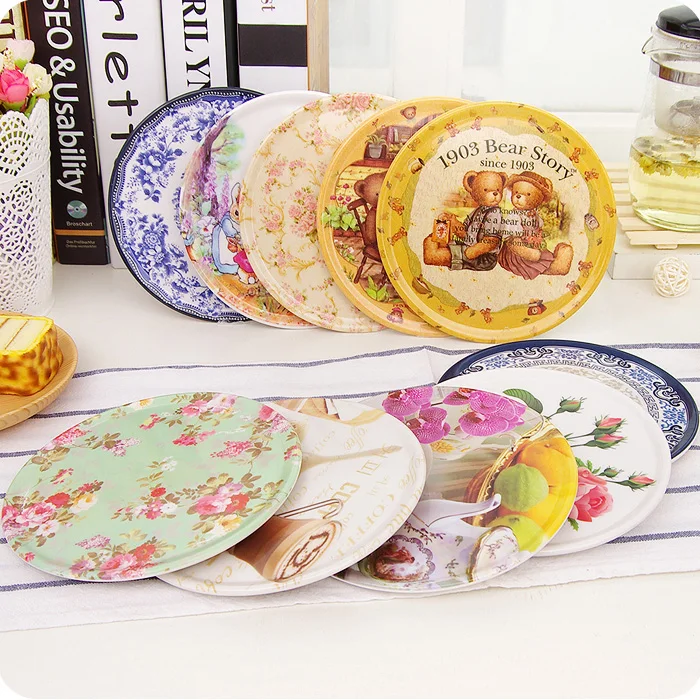 

Melamine Porcelain Multi-purpose Coasters Heat Resistant Mat Pot Holder Table Placemats Disc Pads Bowl Pad 3 Pieces/Lot