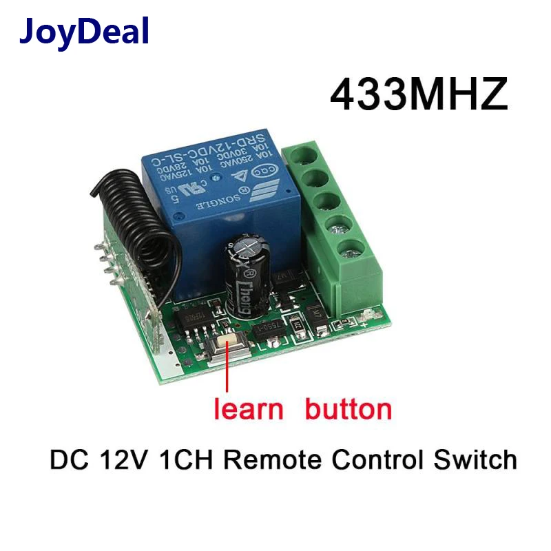 TYewa98556 12V 1CH Wireless Remote Control Switch Receiver Module for Garage Door LED Light Outlet Switches TYewa98556 12V 1CH Wireless Remote Control Switch Receiver Module for Garage Door LED Light Outlet Switches