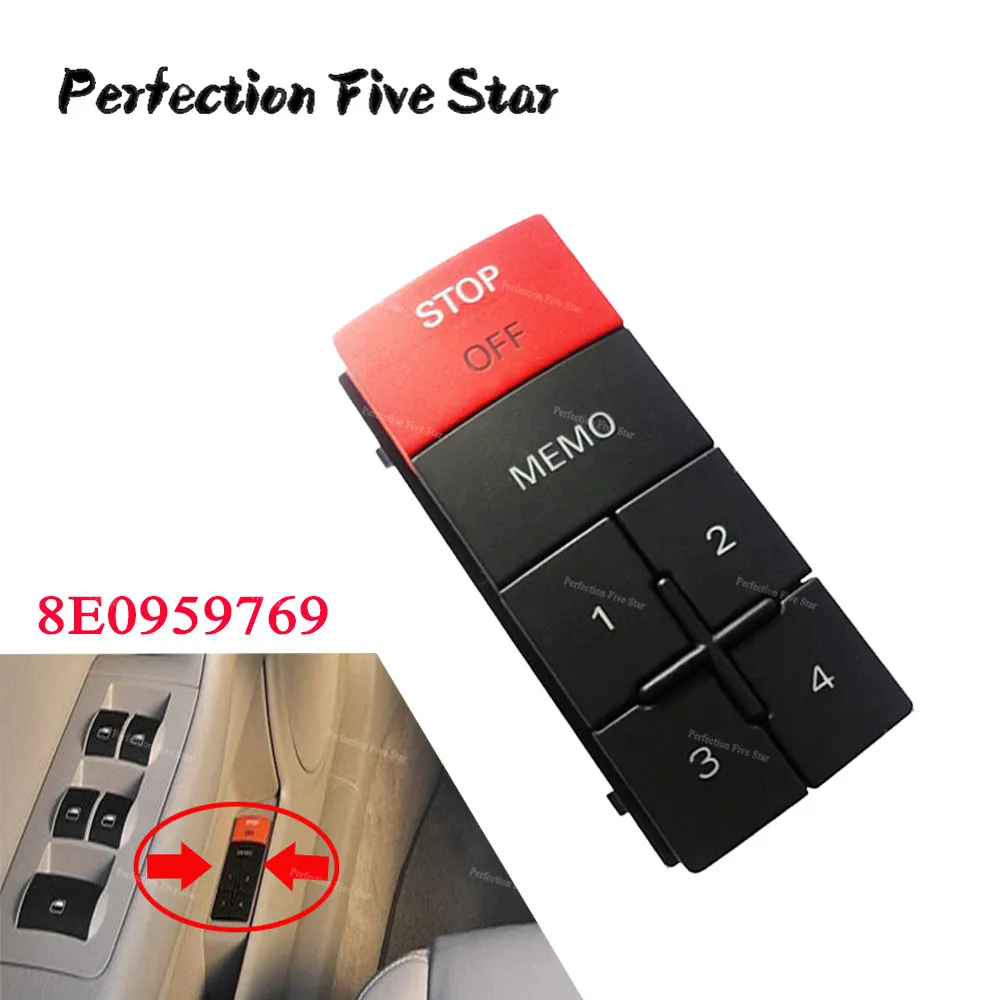 

8E0 959 769 Power seat memory switch backrest headrest adjustment button for AUDI A4 B6 B7 Avant Quattro 8ED959769 8E0 959 769