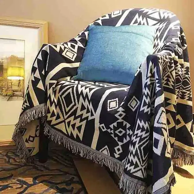 Retro Warm Sofa Decorative Cushion Blanket Slipcover Throws On
