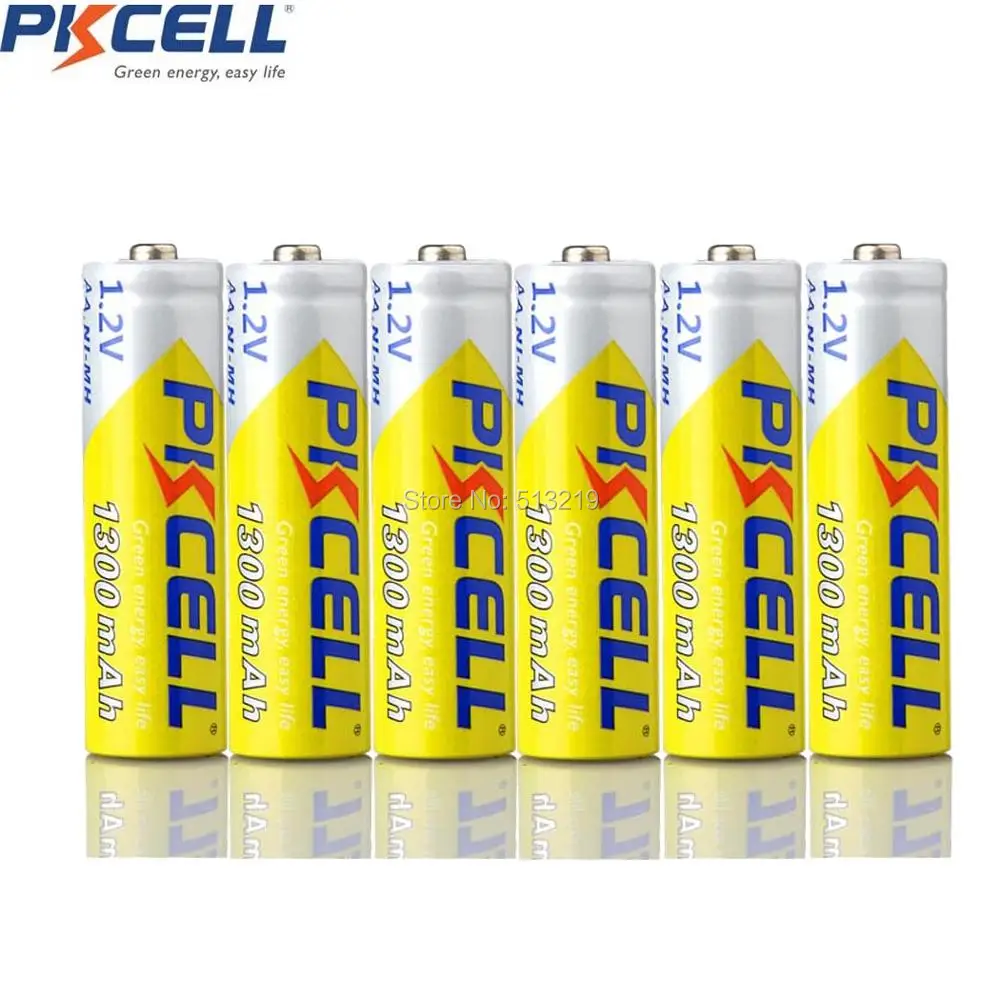 20 шт. PKCELL NIMH батареи AA 1300MAH 1 2 v Ni MH аккумуляторная батарея 2A pilas recargables aa для KTV