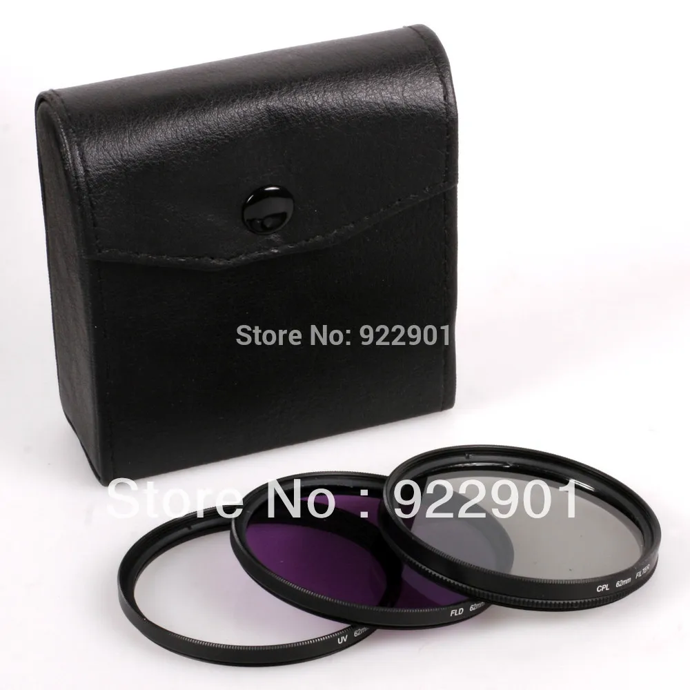 77mm Filter kit set 77 mm UV FLD CPL Circular + Filter Case wallet bag for Camera canon nikon