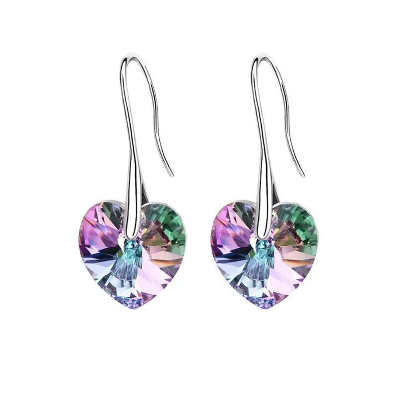 

Labekaka Crystal heart pendant earrings Crystal from Swarovski for 2018 Mother's Day women gift costume jewelry