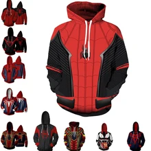3D принт Железный человек костюм паука толстовки для мужчин супергерой паук стих с капюшоном Косплей толстовки повседневные топы