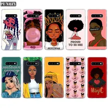 Melanin Poppin queen чехол для телефона samsung S10 E S9 S8 Plus S7 A70 A30 чехол для Galaxy A30 A50 черный волшебный мягкий чехол из ТПУ для девочек