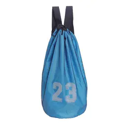 Баскетбольная сумка регулируемый плечевой ремень спортивные принадлежности большой емкости фиксатор шнурка Открытый Сетчатый рюкзак