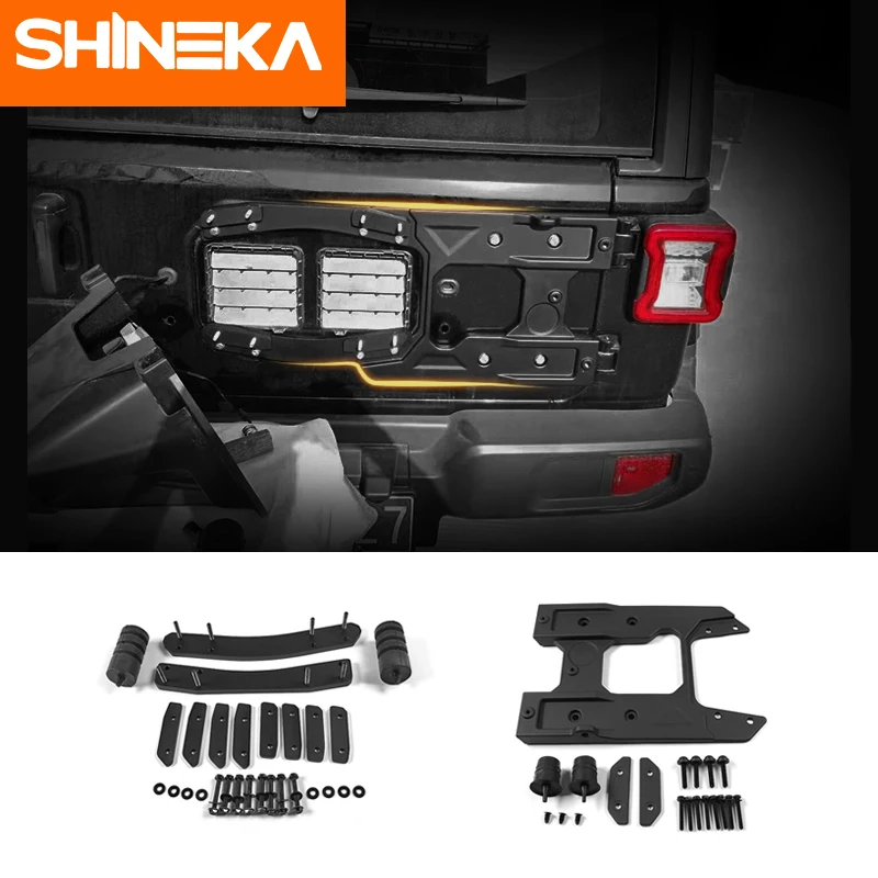 SHINEKA Spare Tire Mounting Kit For Jeep Wrangler JL Oversized Spare Tire Carrier Tailgate