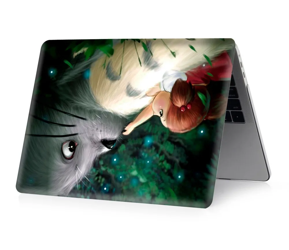 Чехол для ноутбука Totoro с цветной печатью для MacBook Air retina Pro 11 12 13 15 для MacBook с сенсорной панелью New Air 13 New Pro13 15