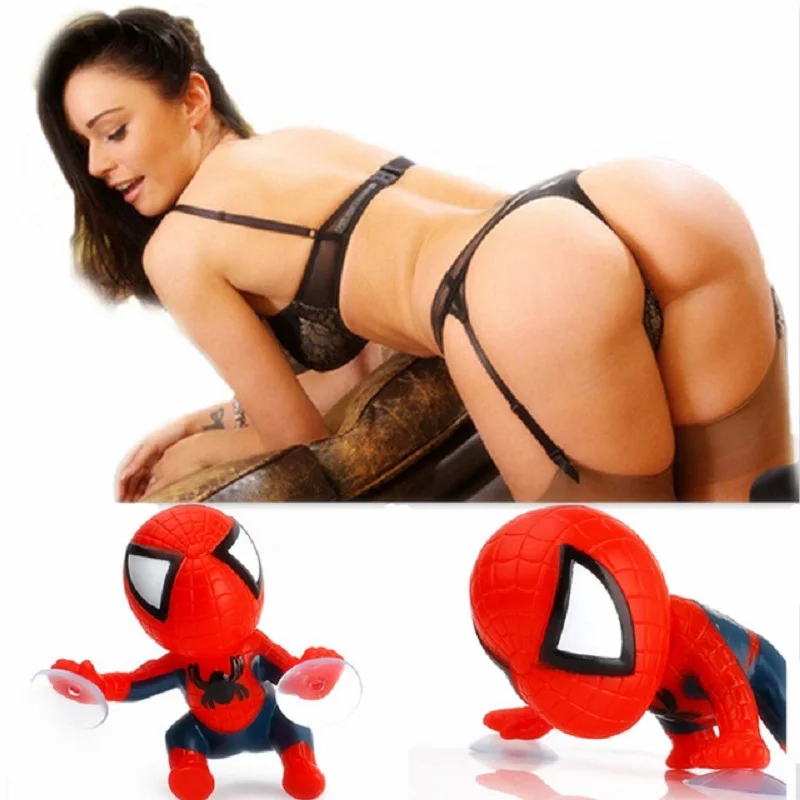 

Climbing Spiderman Sucker Doll 360 Degree Rotating Cute 16cm Car Interior Decoration Ornaments Styling Dashboard Accessories
