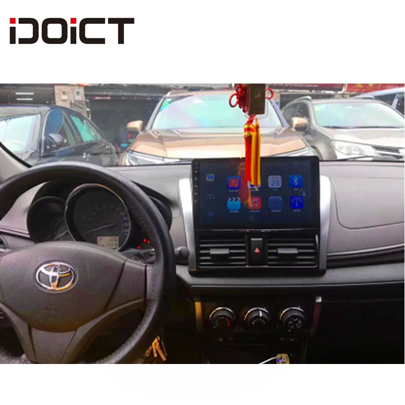 Discount IDOICT Android 8.1 Car DVD Player GPS Navigation Multimedia For Toyota Vios Yaris Radio 2014-2016 car stereo bluetooth 5