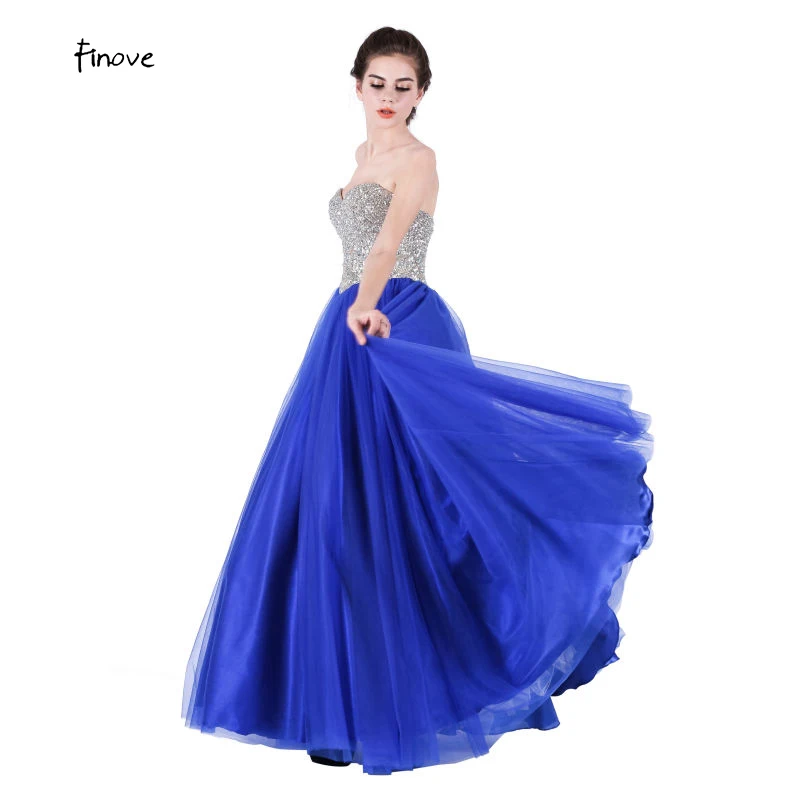 Finove Royal Blue Evening Dress