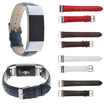 

Luxury Crocodile Pattern Band for Charge2 Bracelet Genuine Leather Strap Replacement Wristbands For Fitbit Charge 2 Watch Belt
