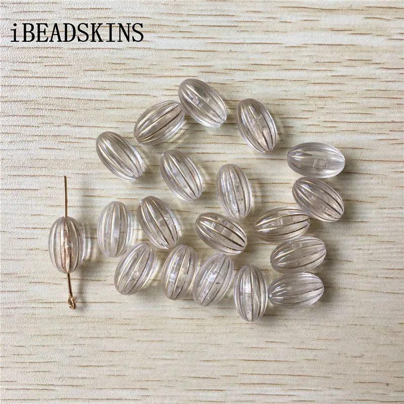 New arrival! 16x10mm 500pcs/lot clear with gold stripe egg shape Acrylic beads #4086(Design as shown) | Украшения и аксессуары