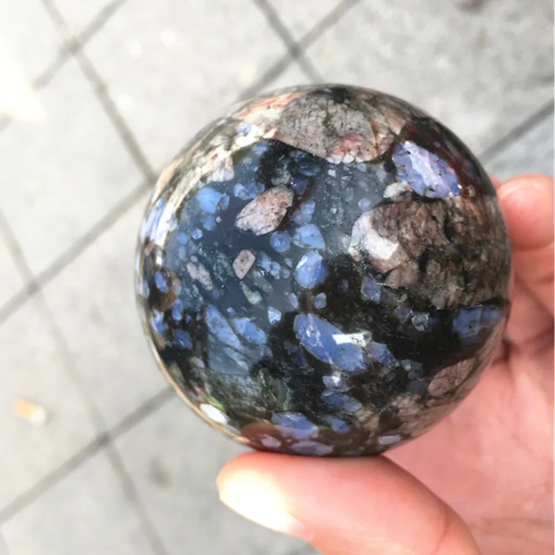 Продукт натуральный синий точечный хрустальный шар рейки heals энергия чакры шар рождественские подарки 5-5,5 см
