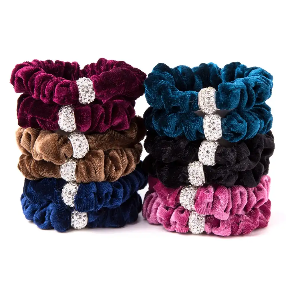 Hair Ties Ponytail Holders Thick Hair Soft Elastic Small Velvet
