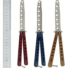 Складной нож из нержавеющей стали для Balisong, тренировочный нож с тупым лезвием в стиле бабочки