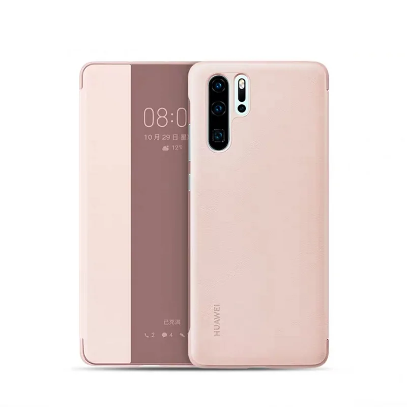 Умный чехол с окошком huawei, откидная крышка, кожаный чехол для телефона huawei P30 P30pro