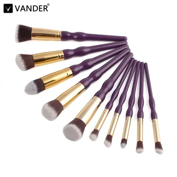 

Vander Professional 10Pcs/set Makeup Brushes Cosmetics Tools Foundation Powder Eyeshadows Blending Brush Kit Pincel Maquiagem