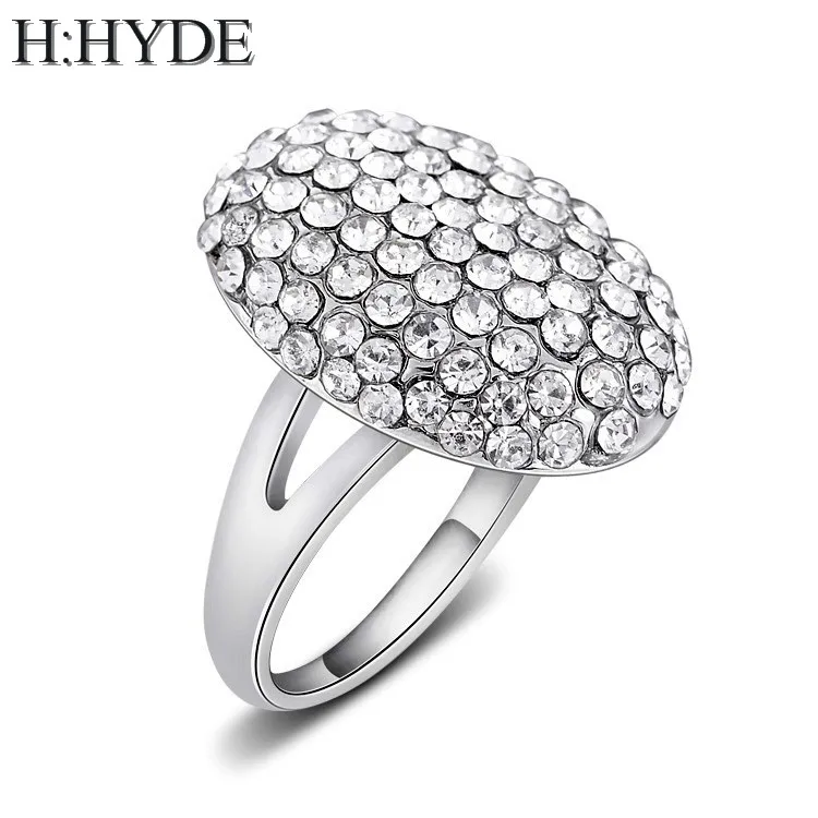 

H:HYDE 2016 fashion crystal jewelry full rhinestone midi finger wedding rings for women high quality Size 6 7 8 9 10