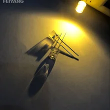 500 шт. Прозрачный 5 мм теплый белый Ультра яркий светодиодный диодный светильник 5 мм плоский верхний широкоугольный светодиодный светильник